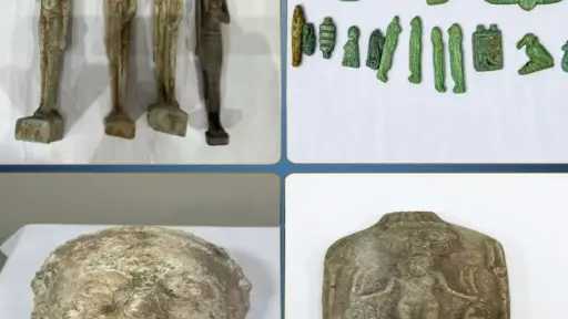 ضبط 521 قطعة أثرية من العصور الفرعونية واليونانية والرومانية في المنيا ضبط 521 قطعة أثرية من العصور الفرعونية واليونانية والرومانية في المنيا