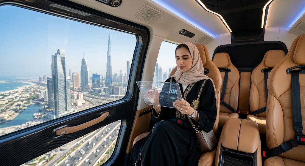 تجربة التنقل الجوي الذكي والمريح للمرأة العاملة في الإمارات