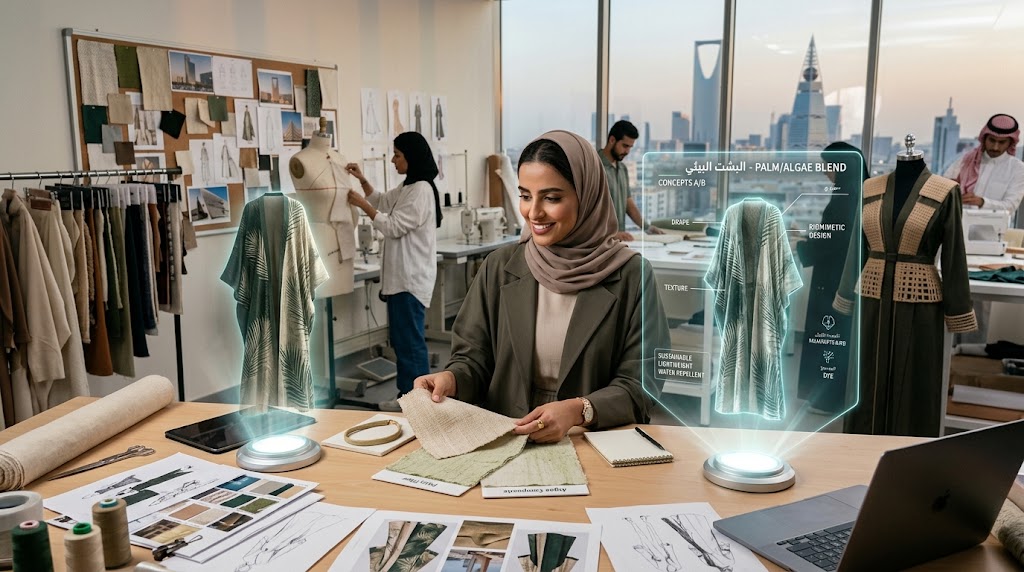 مصممة أزياء سعودية تطور أزياء مستدامة لعام 2027.