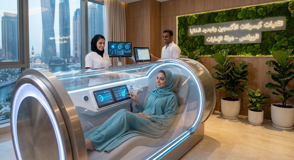 تقنيات كبسولات الأكسجين وتجديد الخلايا في مراكز الويلنس بدولة الإمارات
